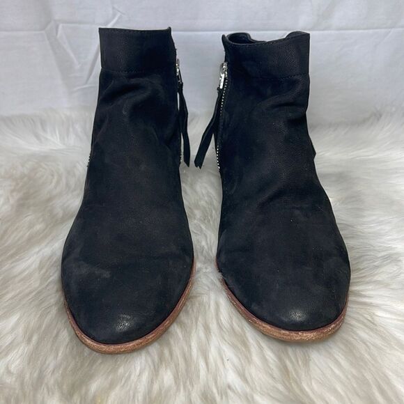 Sam Edelman Packer Black Suede Low Heel Booties Sz 12 - Picture 3 of 8